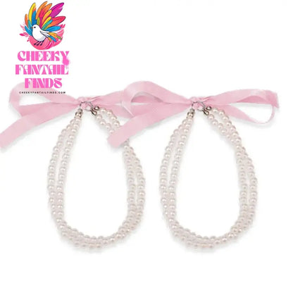 1-2Pair Pearl Chain Anklets Anti-skid High-heeled Shoes Straps Adjustable Ankle Holding Ankle Chain Party Jewelry Heels Band Cheeky Fantail Finds