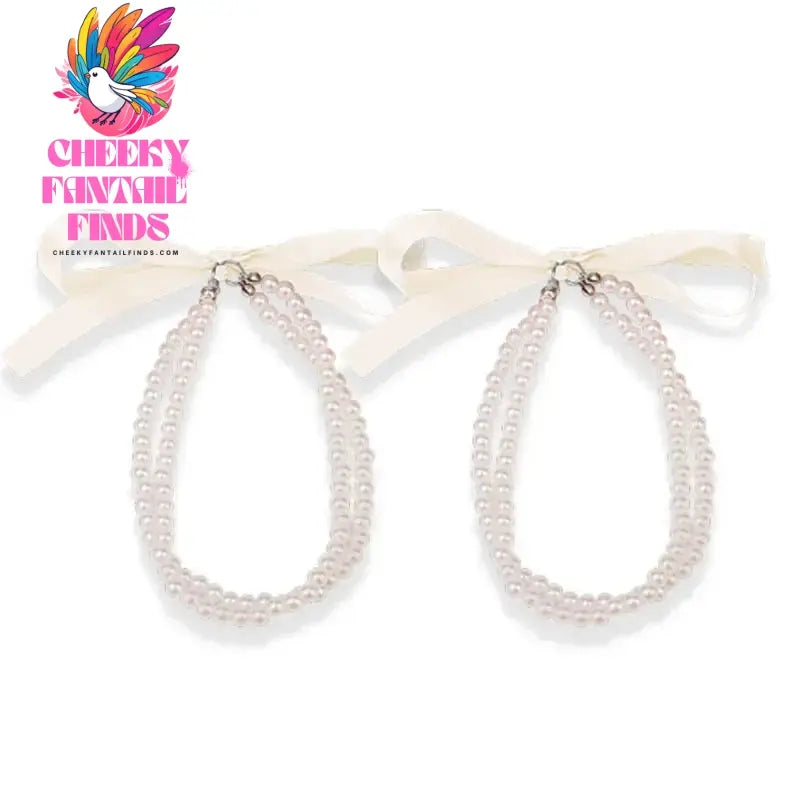 1-2Pair Pearl Chain Anklets Anti-skid High-heeled Shoes Straps Adjustable Ankle Holding Ankle Chain Party Jewelry Heels Band Cheeky Fantail Finds