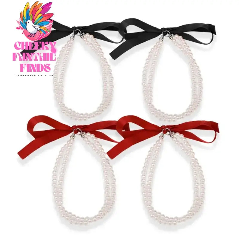 1-2Pair Pearl Chain Anklets Anti-skid High-heeled Shoes Straps Adjustable Ankle Holding Ankle Chain Party Jewelry Heels Band Cheeky Fantail Finds