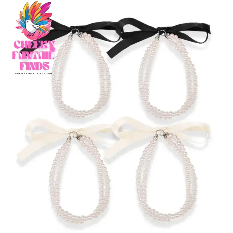 1-2Pair Pearl Chain Anklets Anti-skid High-heeled Shoes Straps Adjustable Ankle Holding Ankle Chain Party Jewelry Heels Band Cheeky Fantail Finds