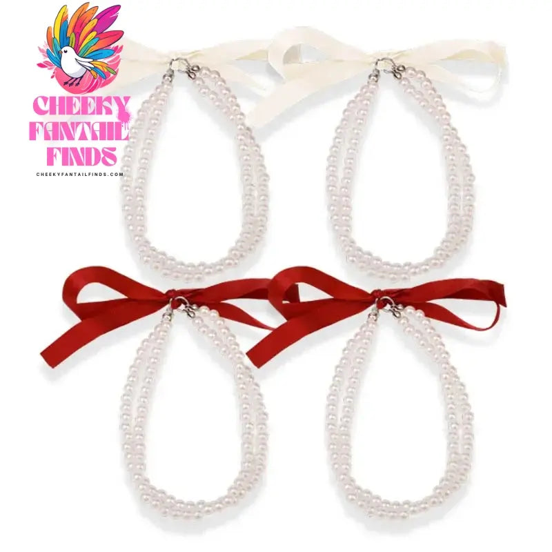 1-2Pair Pearl Chain Anklets Anti-skid High-heeled Shoes Straps Adjustable Ankle Holding Ankle Chain Party Jewelry Heels Band Cheeky Fantail Finds