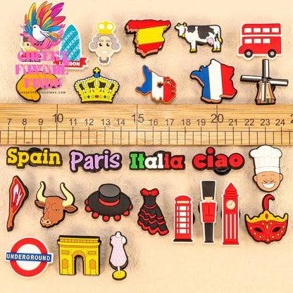 1-30pcs Cartoon European style Shoe Charms Prom Dress Crown Sandals Accessories Shoe Decorations Pins for Kid Men Women Ornament - Cheeky Fantail Finds