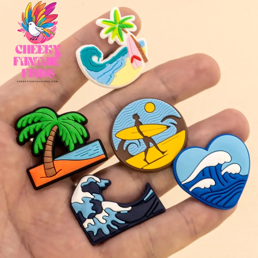 1/30pcs Casual Summer Style Shoe Charms Beach Vacation Shoe Decorations Pins for Women Men Kids Clog Buckles Accessories Gifts - Cheeky Fantail Finds