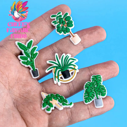 1/30pcs Green Plants Shoe Charms Flowers Trees Fruits Shoe Clips Accessories Cactus Clover Garden Sandals Fittings for Women Cheeky Fantail Finds