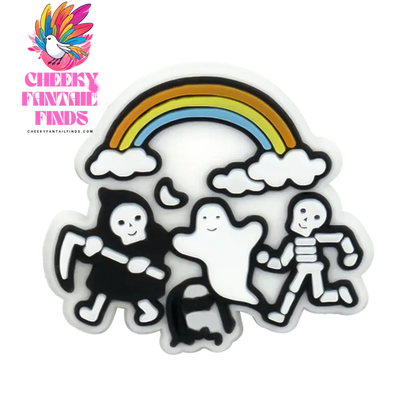 1/30pcs Halloween Shoe Charms Ghost Witch Shoe Decorations Pins for Kids Men Women Party Accessories Buckles Treat or Trick Gift - Cheeky Fantail Finds