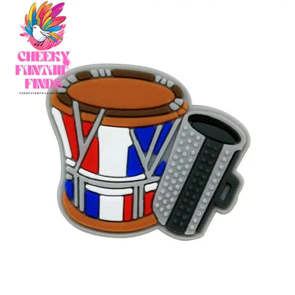 1/30pcs Mexican Musical Instruments PVC Shoe Charms Singer star Shoe Clips Decorations Electric Guitar Pins clog jeans for Kids Cheeky Fantail Finds