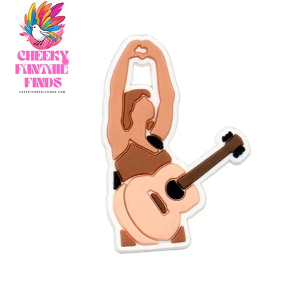 1/30pcs Mexican Musical Instruments PVC Shoe Charms Singer star Shoe Clips Decorations Electric Guitar Pins clog jeans for Kids Cheeky Fantail Finds