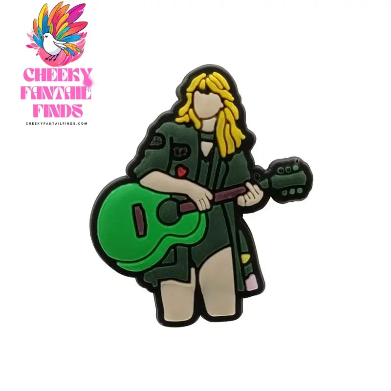 1/30pcs Mexican Musical Instruments PVC Shoe Charms Singer star Shoe Clips Decorations Electric Guitar Pins clog jeans for Kids Cheeky Fantail Finds