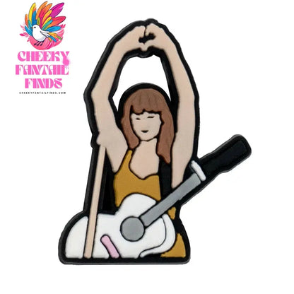 1/30pcs Mexican Musical Instruments PVC Shoe Charms Singer star Shoe Clips Decorations Electric Guitar Pins clog jeans for Kids Cheeky Fantail Finds