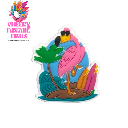 1/30pcs PVC Hawaii Summer Vacation Shoe Charms Flamingos Flower Shoe Decorations Pins for Women Men Kids Sandal Accessories Gift - Cheeky Fantail Finds