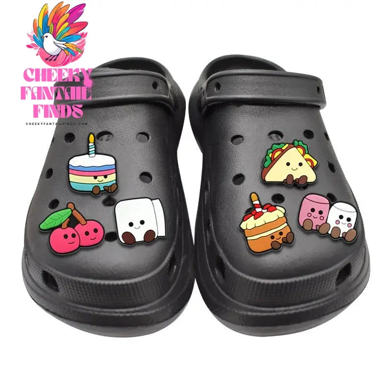 1-31Pcs food fruit Series Shoe Charms Plush Toy Shoes Accessorie Decoration Panda Clog Sandal Buckle Bithday Holiday Party Gifts - Cheeky Fantail Finds