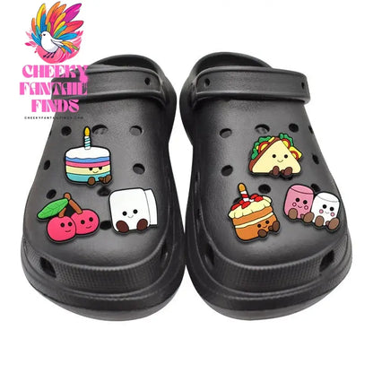 1-31Pcs food fruit Series Shoe Charms Plush Toy Shoes Accessorie Decoration Panda Clog Sandal Buckle Bithday Holiday Party Gifts - Cheeky Fantail Finds