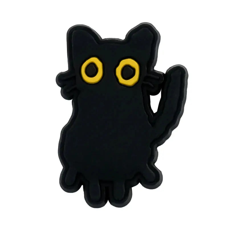 1/50pcs Cute Cats Shoe Charms Accessories Orange Black Cat Shoe Decoration Claw Fish Bone Clog Pin for Women Grils Gift Cheeky Fantail Finds