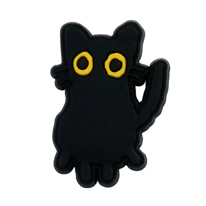 1/50pcs Cute Cats Shoe Charms Accessories Orange Black Cat Shoe Decoration Claw Fish Bone Clog Pin for Women Grils Gift Cheeky Fantail Finds