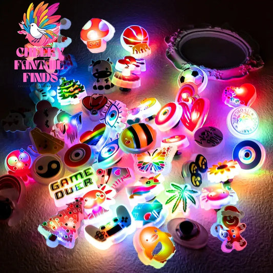 1/5pcs LED Pins for Kid Animal Unicorn Duck Gamepad Lighted Shoe Charms Accessories Boy Girl Pink Decorations Buckle Ornament - Cheeky Fantail Finds