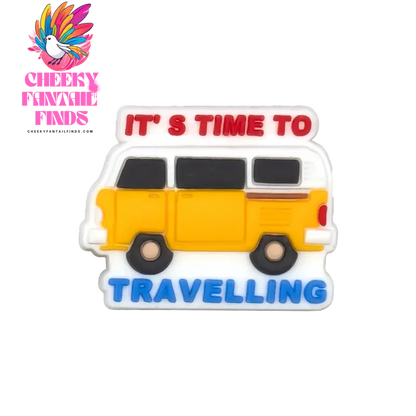 1/8/26pcs Camping Shoe Charms Casual Travel Shoe Decorations Pins for Women Men Travelers Gifts Sandal Accessories Clog Buckles - Cheeky Fantail Finds