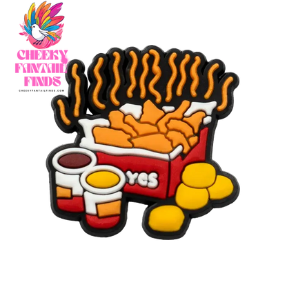 1/9/12pcs Cute Food Shoe Charms for Sandals Accessories Sushi Fried Chicken Shoe Decorations Pins for Kids Men Women Favor Gifts Cheeky Fantail Finds