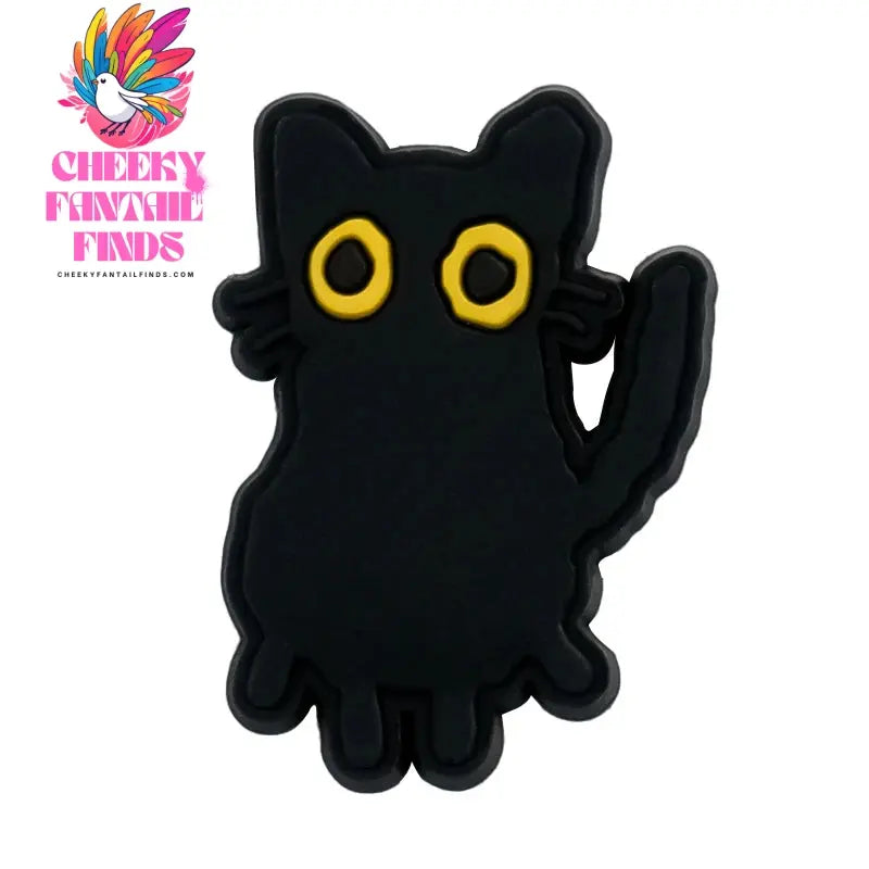 1/9pcs PVC Black Cat Shoe Charms for Kids Women Men Cat's Paw Shoe Decorations Pins for Clog Buckles Sandals Accessories Cheeky Fantail Finds