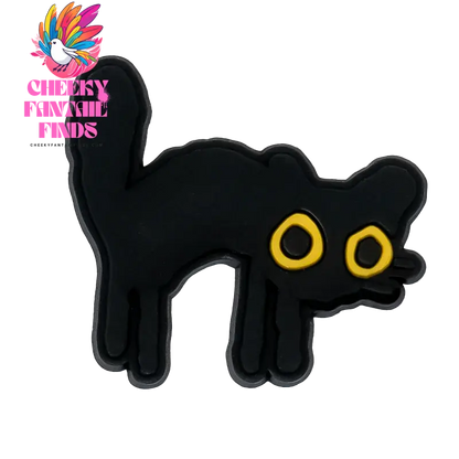 1-9pcs PVC Black Cats Shoe Charms Cute Animal Shoe Decorations Pins for Kids Girls Boy Favor Gift Sandal Accessories Clog Buckle - Cheeky Fantail Finds