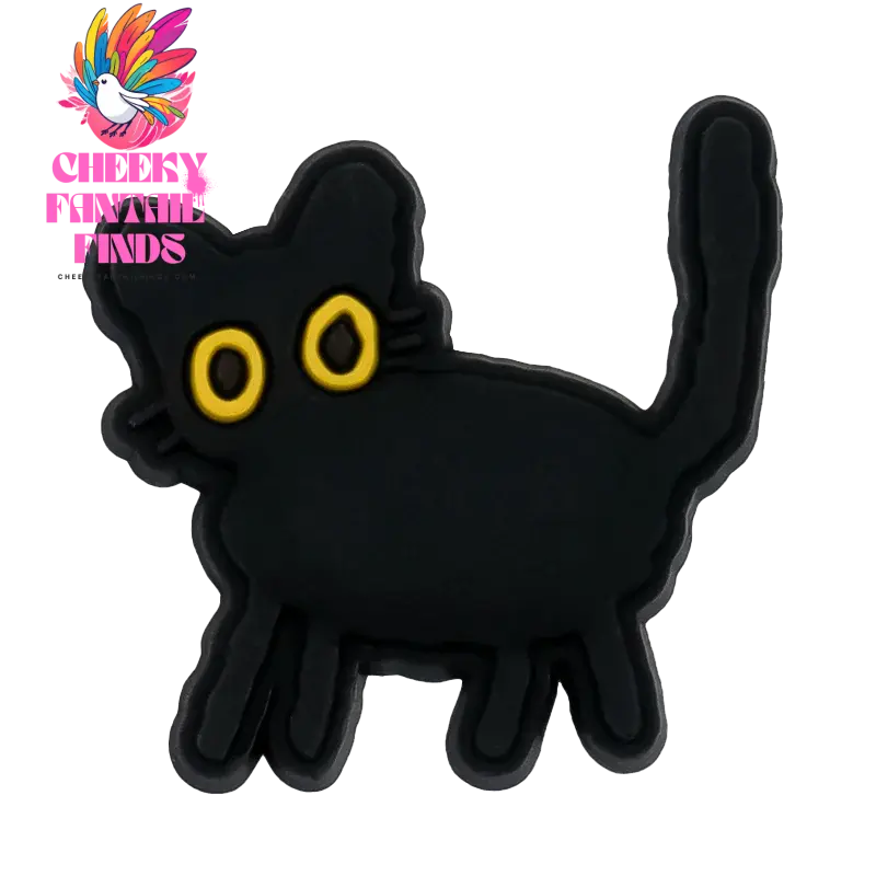 1-9pcs PVC Black Cats Shoe Charms Cute Animal Shoe Decorations Pins for Kids Girls Boy Favor Gift Sandal Accessories Clog Buckle - Cheeky Fantail Finds