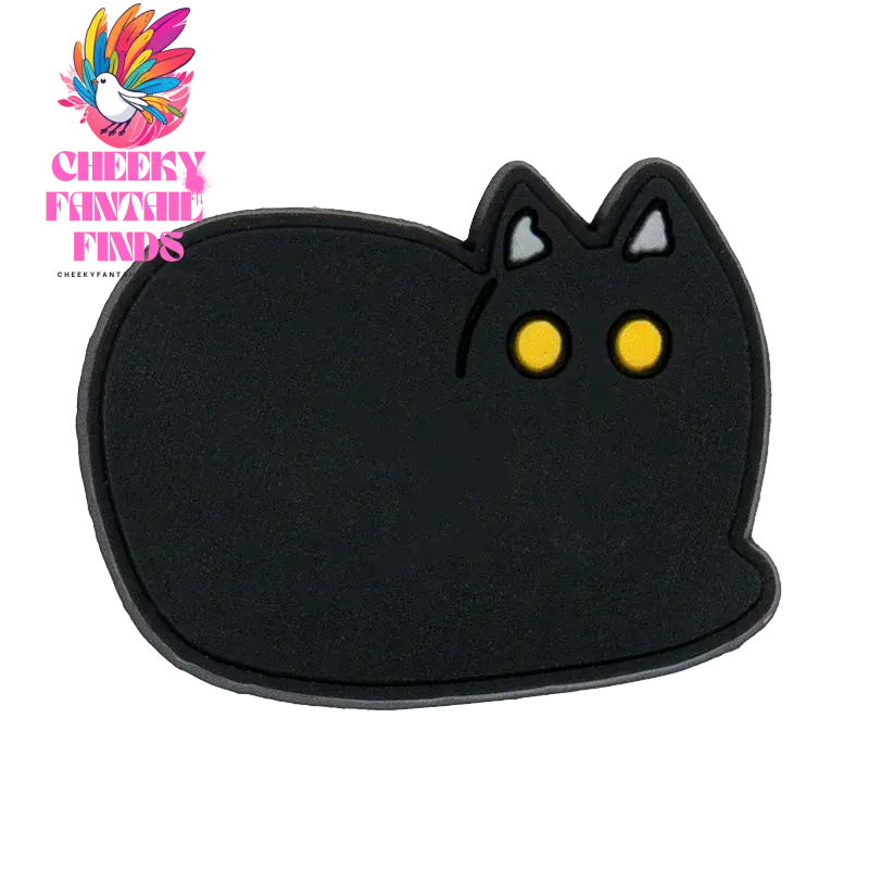1-9pcs PVC Black Cats Shoe Charms Cute Animal Shoe Decorations Pins for Kids Girls Boy Favor Gift Sandal Accessories Clog Buckle - Cheeky Fantail Finds