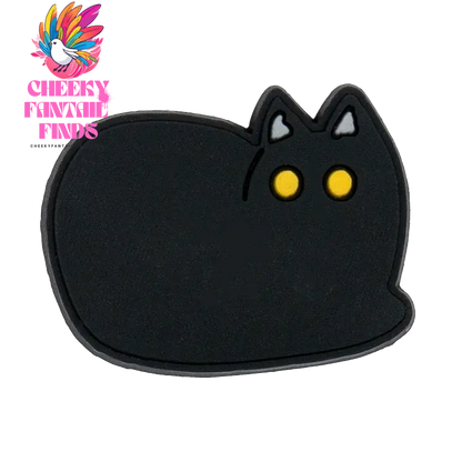 1-9pcs PVC Black Cats Shoe Charms Cute Animal Shoe Decorations Pins for Kids Girls Boy Favor Gift Sandal Accessories Clog Buckle - Cheeky Fantail Finds