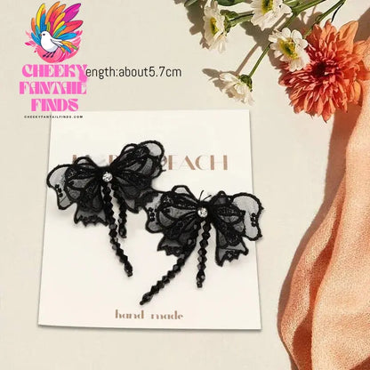 1 Pair Fashion Bowtie Flower Lace Shoelaces Buckle Shoes Charms Pearl Rhinestone Shoelace Decoration Shoe Accessoriess for Woman Cheeky Fantail Finds