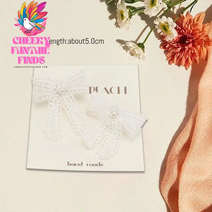 1 Pair Fashion Bowtie Flower Lace Shoelaces Buckle Shoes Charms Pearl Rhinestone Shoelace Decoration Shoe Accessoriess for Woman Cheeky Fantail Finds