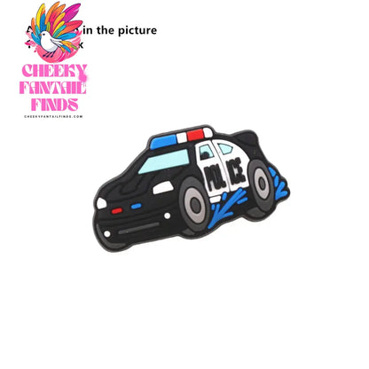 1 Pcs Cartoon Cars PVC Shoe Charms Truck Buses Motorcycle Bike Shapes Shoe Accessories Clog Pin Unisex Shoe Buckle Decorations - Cheeky Fantail Finds