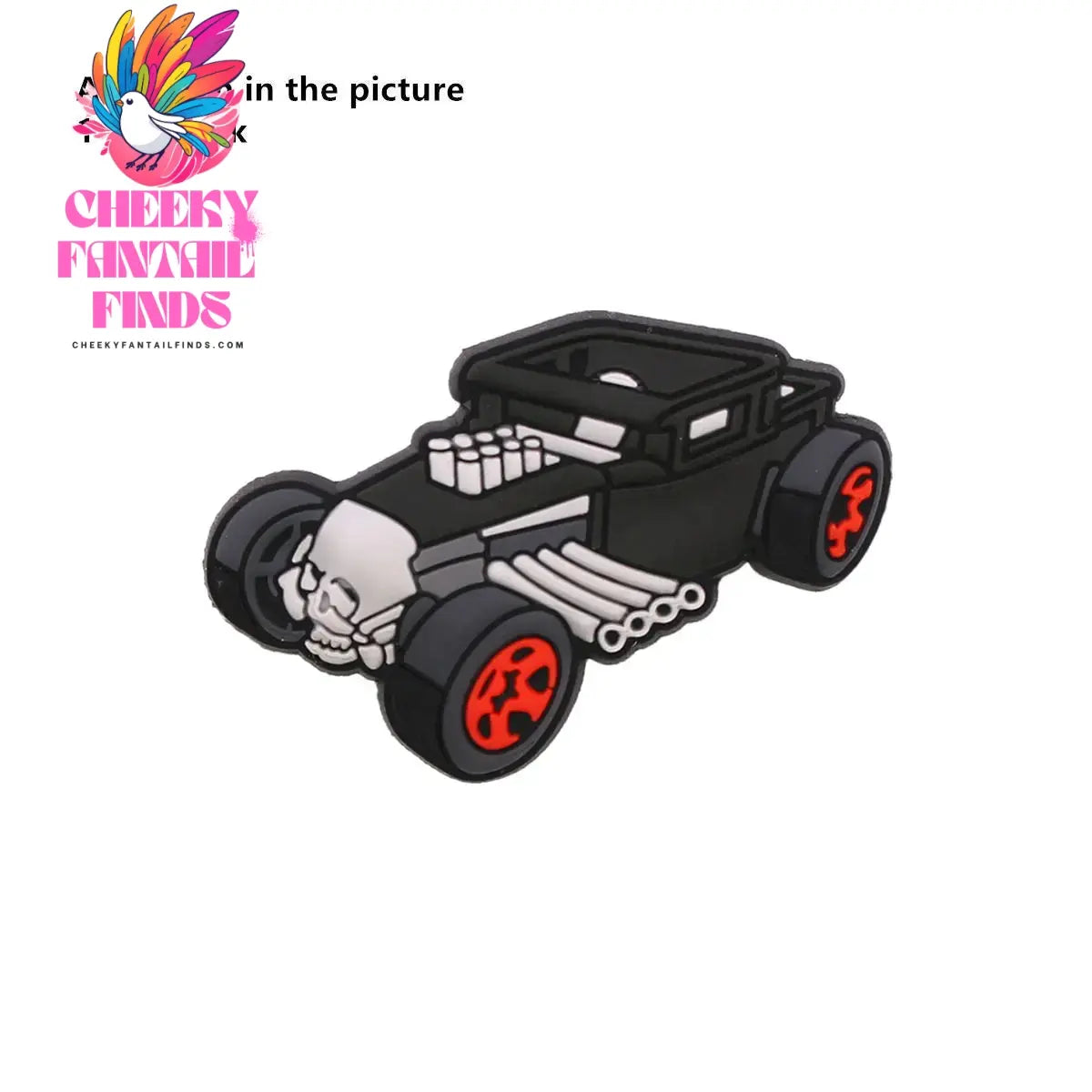 1 Pcs Cartoon Cars PVC Shoe Charms Truck Buses Motorcycle Bike Shapes Shoe Accessories Clog Pin Unisex Shoe Buckle Decorations - Cheeky Fantail Finds