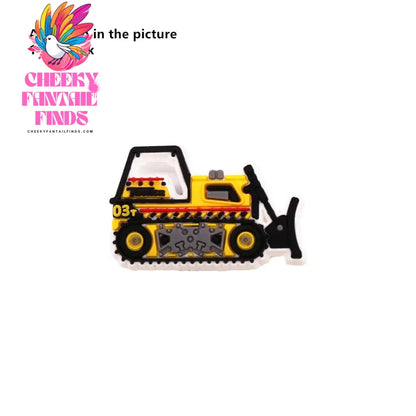 1 Pcs Cartoon Cars PVC Shoe Charms Truck Buses Motorcycle Bike Shapes Shoe Accessories Clog Pin Unisex Shoe Buckle Decorations - Cheeky Fantail Finds
