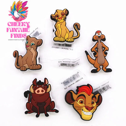 1 Pcs Cartoon Movie Lion King PVC Shoe Charms Simba Nala Pumbaa Timon Cheeky Fantail Finds