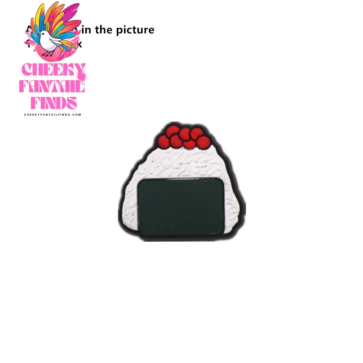 1 Pcs Original Japanese Style PVC Shoe Charms Sashimi Designer Sandal Upper Decorations Accessories Sakura Fan Clog Pin Buckle Cheeky Fantail Finds
