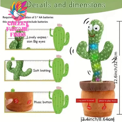 1 Piece -Talking And Dancing Cactus Toy For Baby Boys And Girls,Singing Imitation Recording,Gift That Can Talk To You Repeatedly Cheeky Fantail Finds