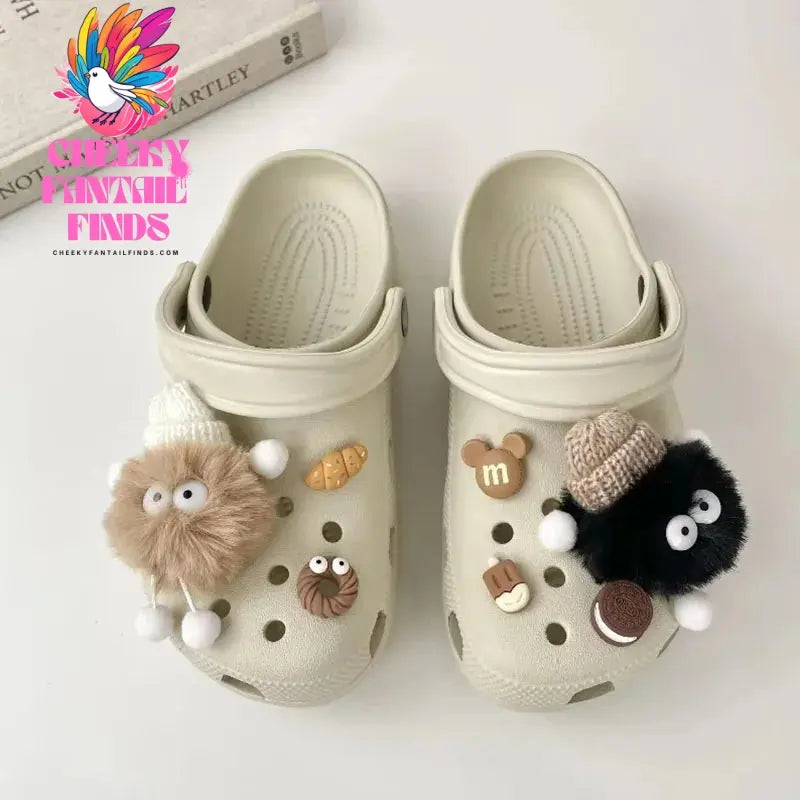 1 Set Cute Capybara Shoes Accessories Boys Girls Sandals Garden Shoe Buckle Plush Doll Decorations Fit Charm - Cheeky Fantail Finds