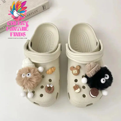 1 Set Cute Capybara Shoes Accessories Boys Girls Sandals Garden Shoe Buckle Plush Doll Decorations Fit Charm - Cheeky Fantail Finds