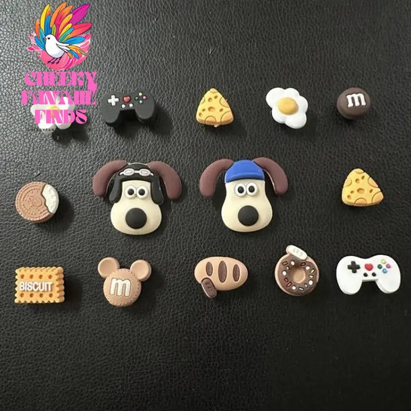 1 Set Cute Dogs Shoes Accessories Boys Girls Sandals Garden Shoe Buckle Decorations Fit Charm Cheeky Fantail Finds
