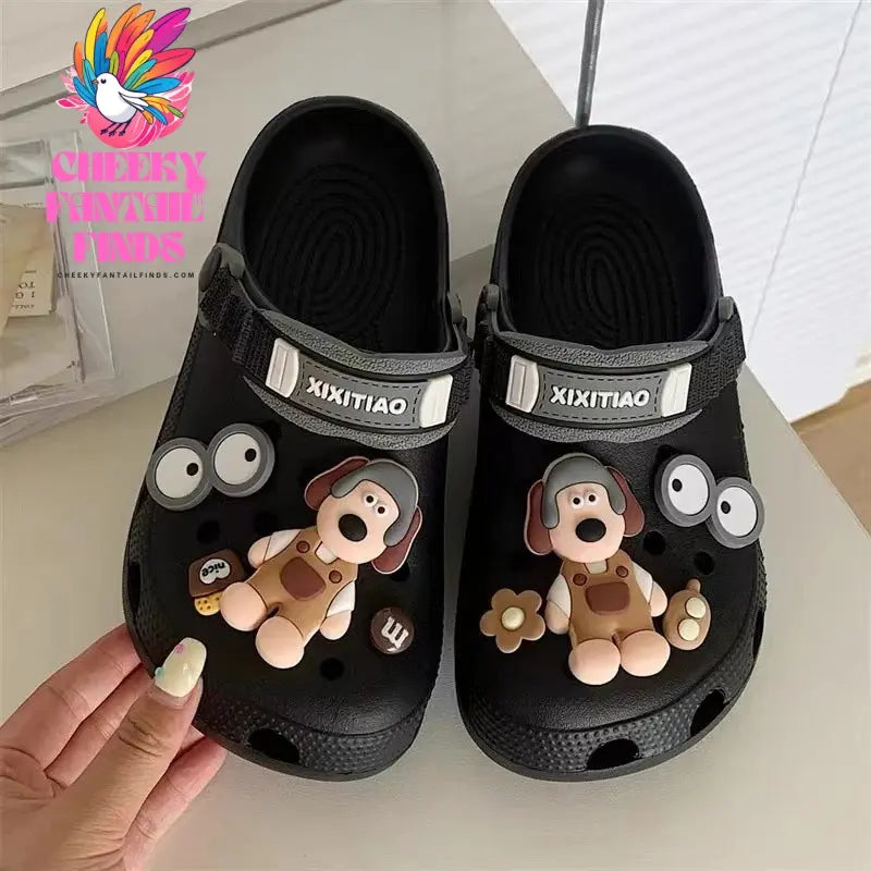 1 Set Cute Dogs Shoes Accessories Boys Girls Sandals Garden Shoe Buckle Decorations Fit Charm Cheeky Fantail Finds