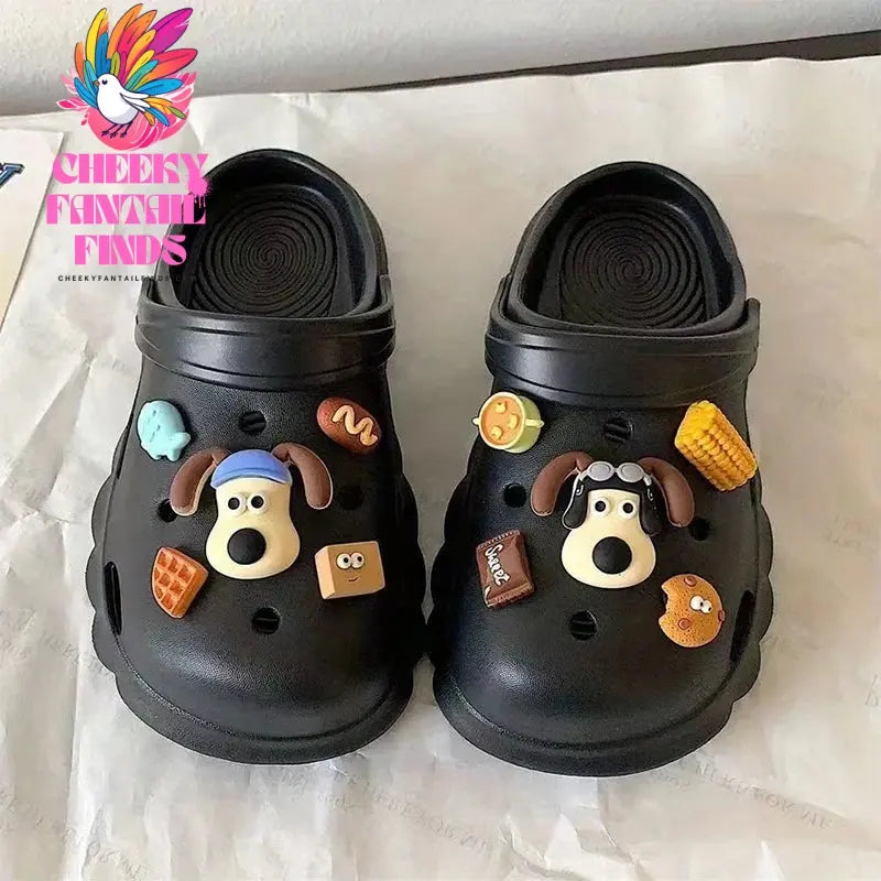 1 Set Cute Dogs Shoes Accessories Boys Girls Sandals Garden Shoe Buckle Decorations Fit Charm Cheeky Fantail Finds