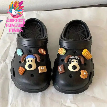 1 Set Cute Dogs Shoes Accessories Boys Girls Sandals Garden Shoe Buckle Decorations Fit Charm Cheeky Fantail Finds