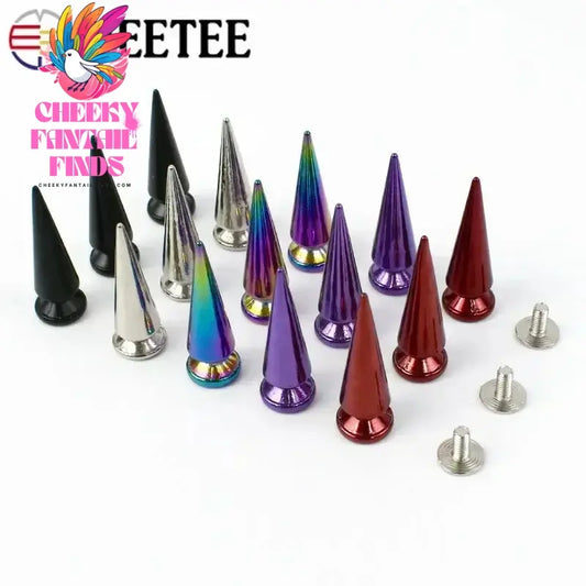 10/20/40Pcs Metal Nails Rivet Bag Shoes Spikes Cone Studs Screwback Garment Decoration Button Handcraft DIY Leather Accessories Cheeky Fantail Finds