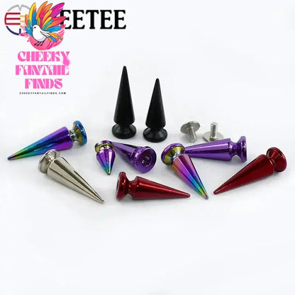 10/20/40Pcs Metal Nails Rivet Bag Shoes Spikes Cone Studs Screwback Garment Decoration Button Handcraft DIY Leather Accessories Cheeky Fantail Finds