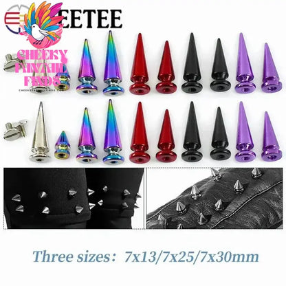10/20/40Pcs Metal Nails Rivet Bag Shoes Spikes Cone Studs Screwback Garment Decoration Button Handcraft DIY Leather Accessories Cheeky Fantail Finds