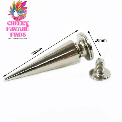 10/20/40Pcs Metal Nails Rivet Bag Shoes Spikes Cone Studs Screwback Garment Decoration Button Handcraft DIY Leather Accessories Cheeky Fantail Finds
