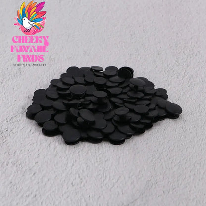 100PCS Plastic Buttons Black Ornaments For DIY Shoes Charms Kids shoe Accessories Lightweight Buckles Cheeky Fantail Finds