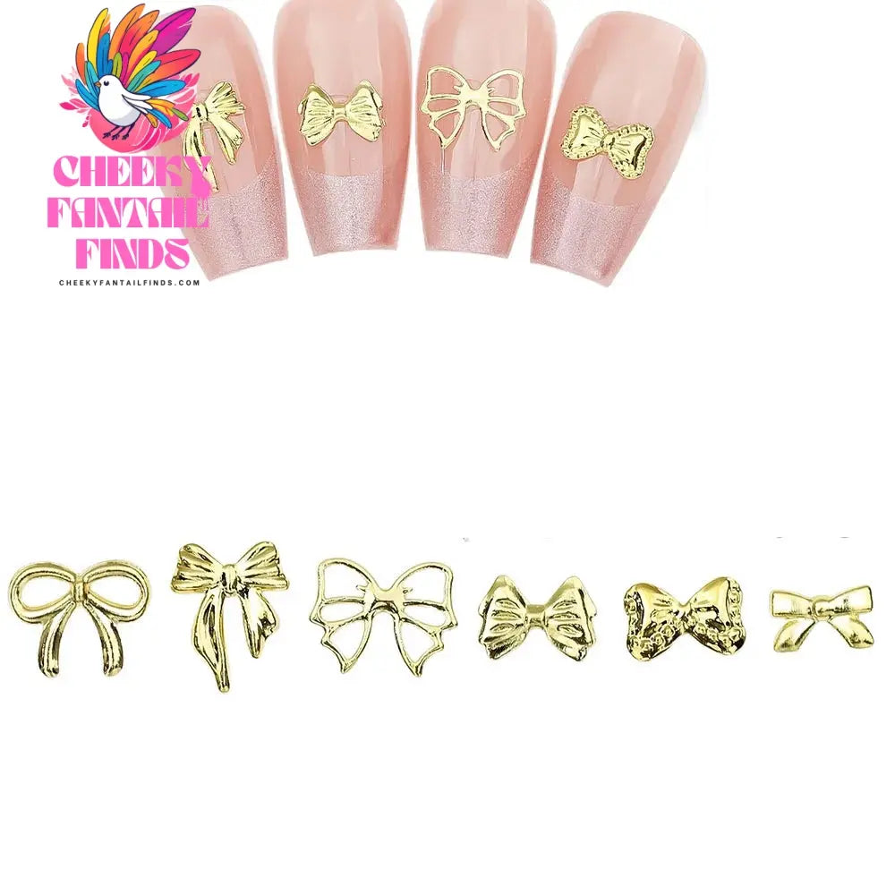 100pcs Random Mix Nail Rivet Studs Gold/Silver Stars Light Nail Art Charms Asterism Starlight Accessories Manicure Supplies Cheeky Fantail Finds