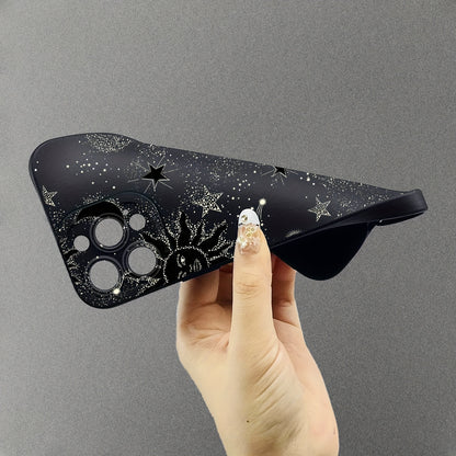 Universal Fit Imitation Star Sky Graphic TPU Soft Phone Case for iPhone 14/13/12/11 Series, Including Plus and Pro Models, with Shock-Absorbing Protection and Vibrant Graphic Design