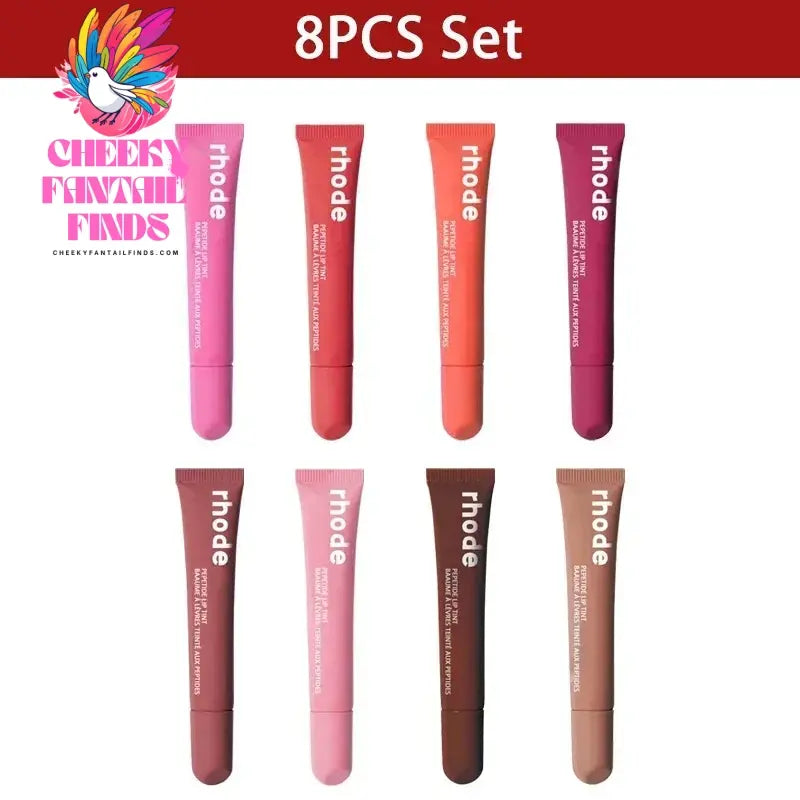 10ML Original Rhode Lip Lipstick Portable Beep Lip Non-stick Cup Non-fading Moisture High Gloss Strong Color Matte Velvet Mist Cheeky Fantail Finds