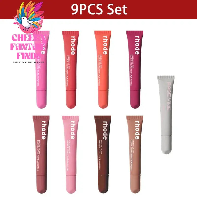 10ML Original Rhode Lip Lipstick Portable Beep Lip Non-stick Cup Non-fading Moisture High Gloss Strong Color Matte Velvet Mist Cheeky Fantail Finds