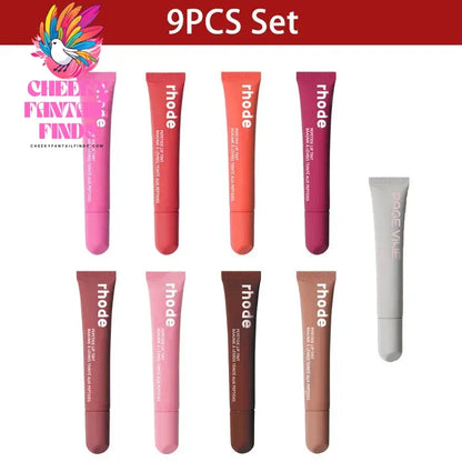 10ML Original Rhode Lip Lipstick Portable Beep Lip Non-stick Cup Non-fading Moisture High Gloss Strong Color Matte Velvet Mist Cheeky Fantail Finds